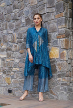 Load image into Gallery viewer, Spring Swing Co-ord set indigo blue bandhani print