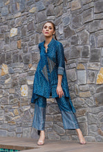 Load image into Gallery viewer, Spring Swing Co-ord set indigo blue bandhani print
