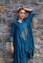 Load image into Gallery viewer, Spring Swing Co-ord set indigo blue bandhani print