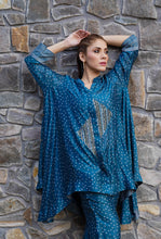 Load image into Gallery viewer, Spring Swing Co-ord set indigo blue bandhani print