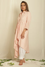 Load image into Gallery viewer, High-Low Gathered Shirt