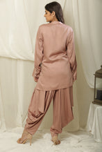 Load image into Gallery viewer, Flowy Side Buttoned Top with Cowl Pants