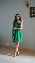 Load image into Gallery viewer, Single Shoulder Silk Dress