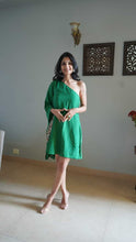 Load image into Gallery viewer, Single Shoulder Silk Dress