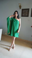 Load image into Gallery viewer, Single Shoulder Silk Dress