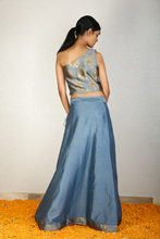 Load image into Gallery viewer, Chandni silk chanderi skirt with brocade border