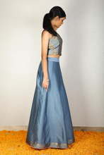 Load image into Gallery viewer, Chandni silk chanderi skirt with brocade border