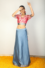 Load image into Gallery viewer, Chandni silk chanderi skirt with brocade border
